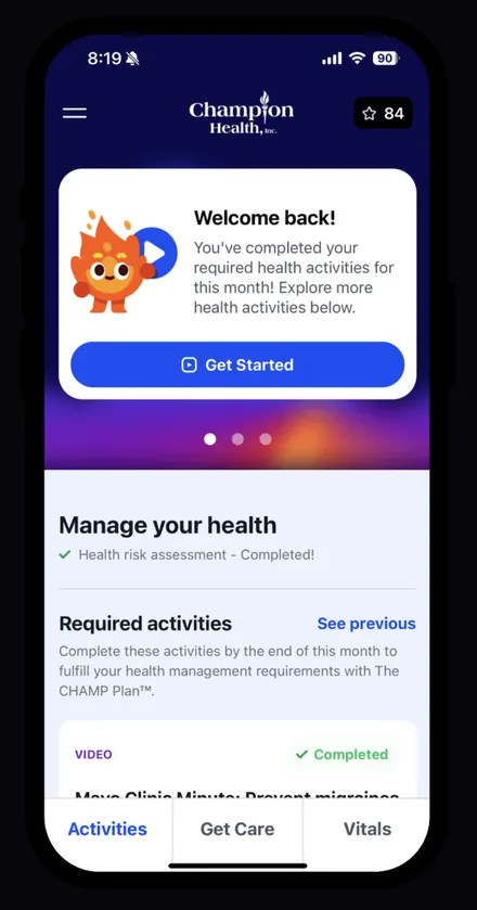 CHAMP app &mdash; Simplify your healthcare journey