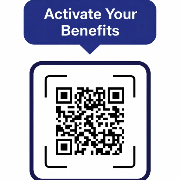 QR code to activate your CHAMP benefits